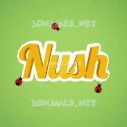 nush in Ladybugs style - 3D name wallpaper