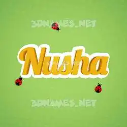 nusha in Ladybugs style - 3D name wallpaper