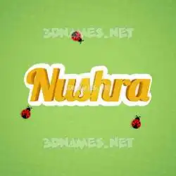 nushra in Ladybugs style - 3D name wallpaper