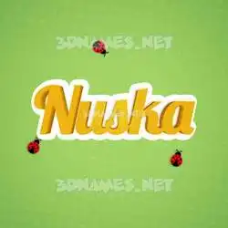 nuska in Ladybugs style - 3D name wallpaper