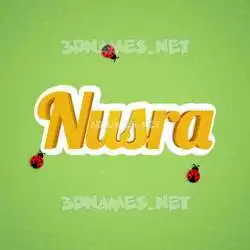 nusra in Ladybugs style - 3D name wallpaper