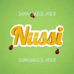 nussi in Ladybugs style - 3D name wallpaper
