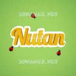 nutan in Ladybugs style - 3D name wallpaper