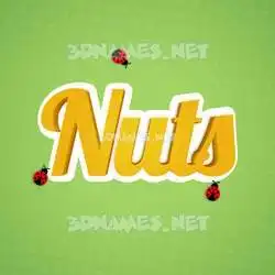 nuts in Ladybugs style - 3D name wallpaper