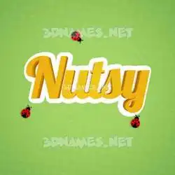 nutsy in Ladybugs style - 3D name wallpaper