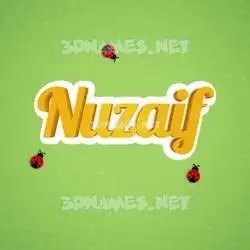 nuzaif in Ladybugs style - 3D name wallpaper