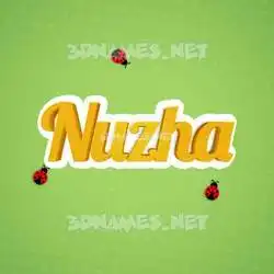nuzha in Ladybugs style - 3D name wallpaper