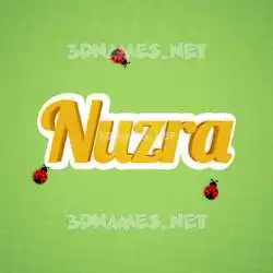 nuzra in Ladybugs style - 3D name wallpaper