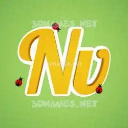 nv in Ladybugs style - 3D name wallpaper