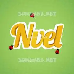 nvel in Ladybugs style - 3D name wallpaper