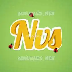 nvs in Ladybugs style - 3D name wallpaper