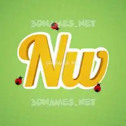 nw in Ladybugs style - 3D name wallpaper