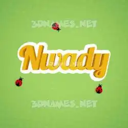 nwady in Ladybugs style - 3D name wallpaper