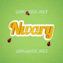 nwary in Ladybugs style - 3D name wallpaper