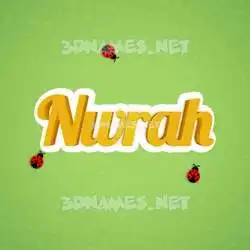 nwrah in Ladybugs style - 3D name wallpaper