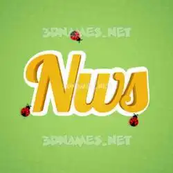 nws in Ladybugs style - 3D name wallpaper