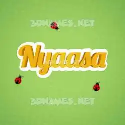 nyaasa in Ladybugs style - 3D name wallpaper