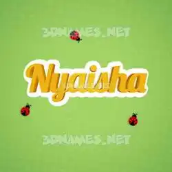 nyaisha in Ladybugs style - 3D name wallpaper