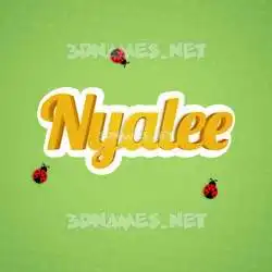 nyalee in Ladybugs style - 3D name wallpaper