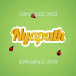 nyapath in Ladybugs style - 3D name wallpaper