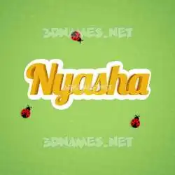 nyasha in Ladybugs style - 3D name wallpaper
