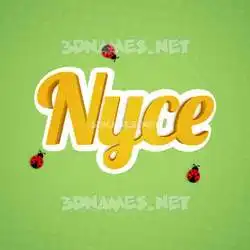 nyce in Ladybugs style - 3D name wallpaper