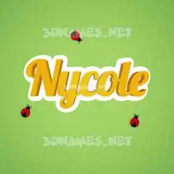 nycole in Ladybugs style - 3D name wallpaper