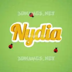 nydia in Ladybugs style - 3D name wallpaper