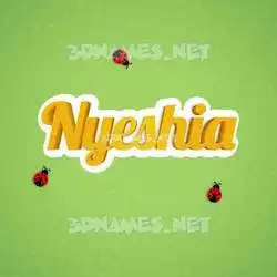 nyeshia in Ladybugs style - 3D name wallpaper