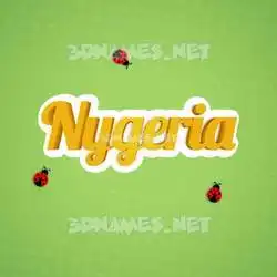 nygeria in Ladybugs style - 3D name wallpaper