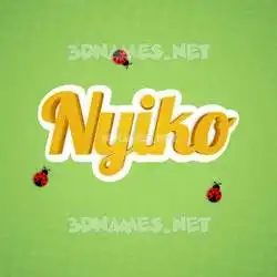 nyiko in Ladybugs style - 3D name wallpaper
