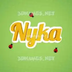 nyka in Ladybugs style - 3D name wallpaper