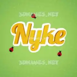 nyke in Ladybugs style - 3D name wallpaper