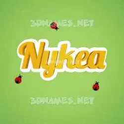 nykea in Ladybugs style - 3D name wallpaper