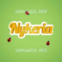 nykeria in Ladybugs style - 3D name wallpaper