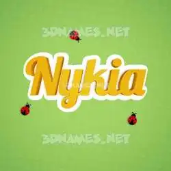nykia in Ladybugs style - 3D name wallpaper