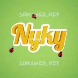 nyky in Ladybugs style - 3D name wallpaper