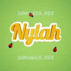 nylah in Ladybugs style - 3D name wallpaper