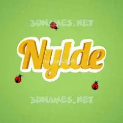 nylde in Ladybugs style - 3D name wallpaper