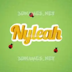 nyleah in Ladybugs style - 3D name wallpaper