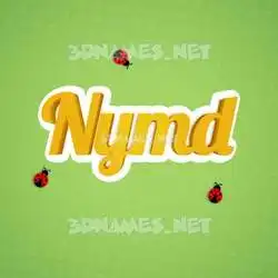 nymd in Ladybugs style - 3D name wallpaper