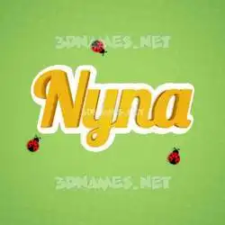 nyna in Ladybugs style - 3D name wallpaper