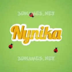 nynika in Ladybugs style - 3D name wallpaper
