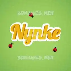 nynke in Ladybugs style - 3D name wallpaper