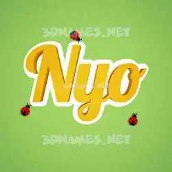 nyo in Ladybugs style - 3D name wallpaper