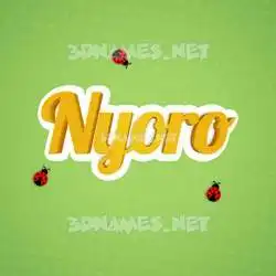 nyoro in Ladybugs style - 3D name wallpaper