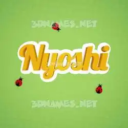 nyoshi in Ladybugs style - 3D name wallpaper