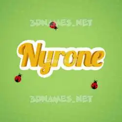 nyrone in Ladybugs style - 3D name wallpaper