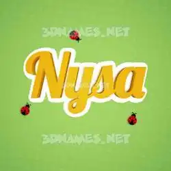 nysa in Ladybugs style - 3D name wallpaper