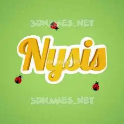 nysis in Ladybugs style - 3D name wallpaper